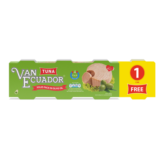 Van Ecuador 6 Clusters - Premium 4 Pack Tuna in Olive Oil 3 oz