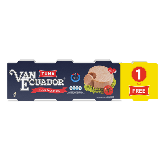 Van Ecuador 6 Clusters - Premium 4 Pack Tuna in Oil 3 oz
