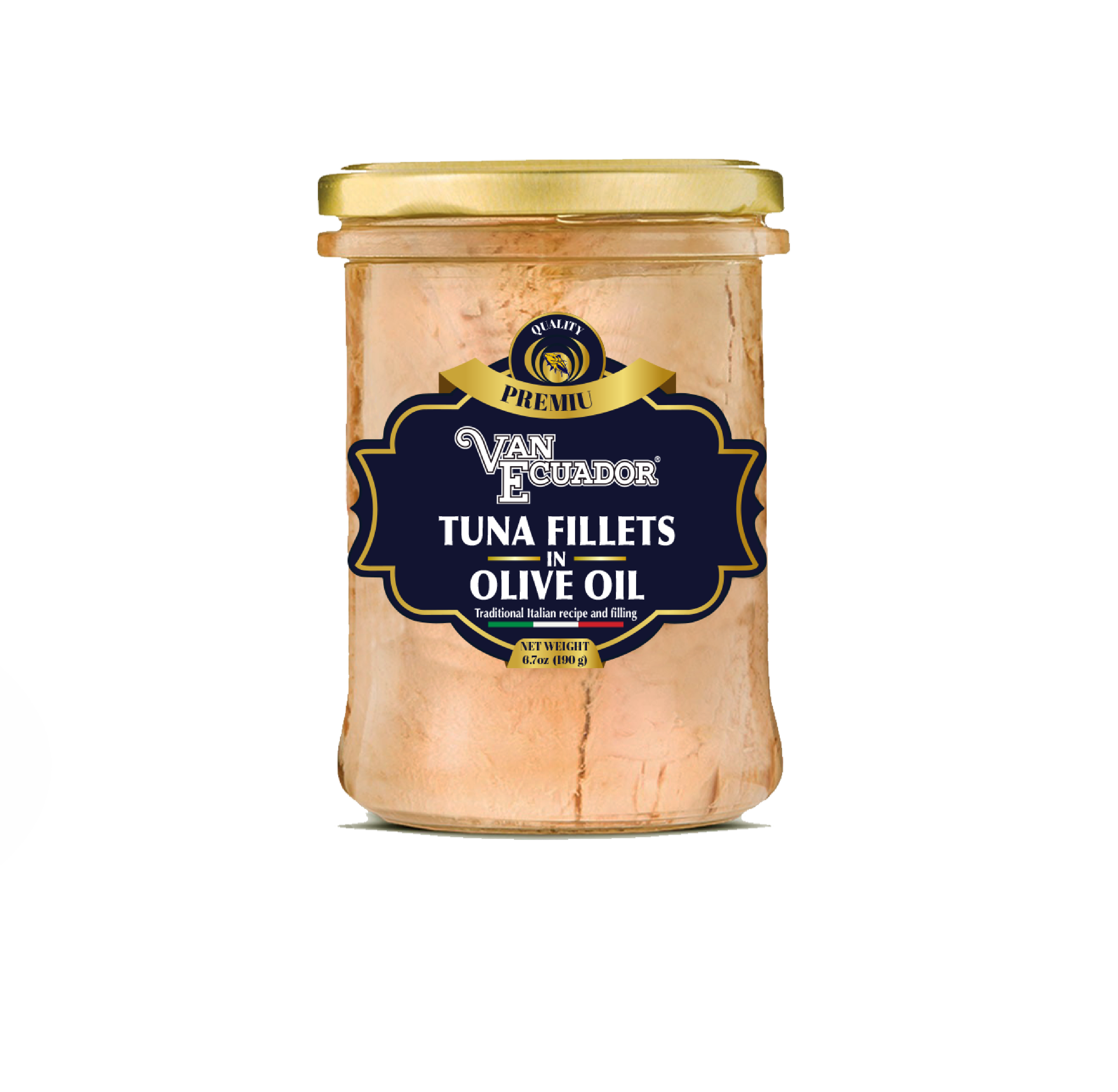 Van Ecuador 6 Jars Premium Tuna Fillets in Olive Oil 6.7oz