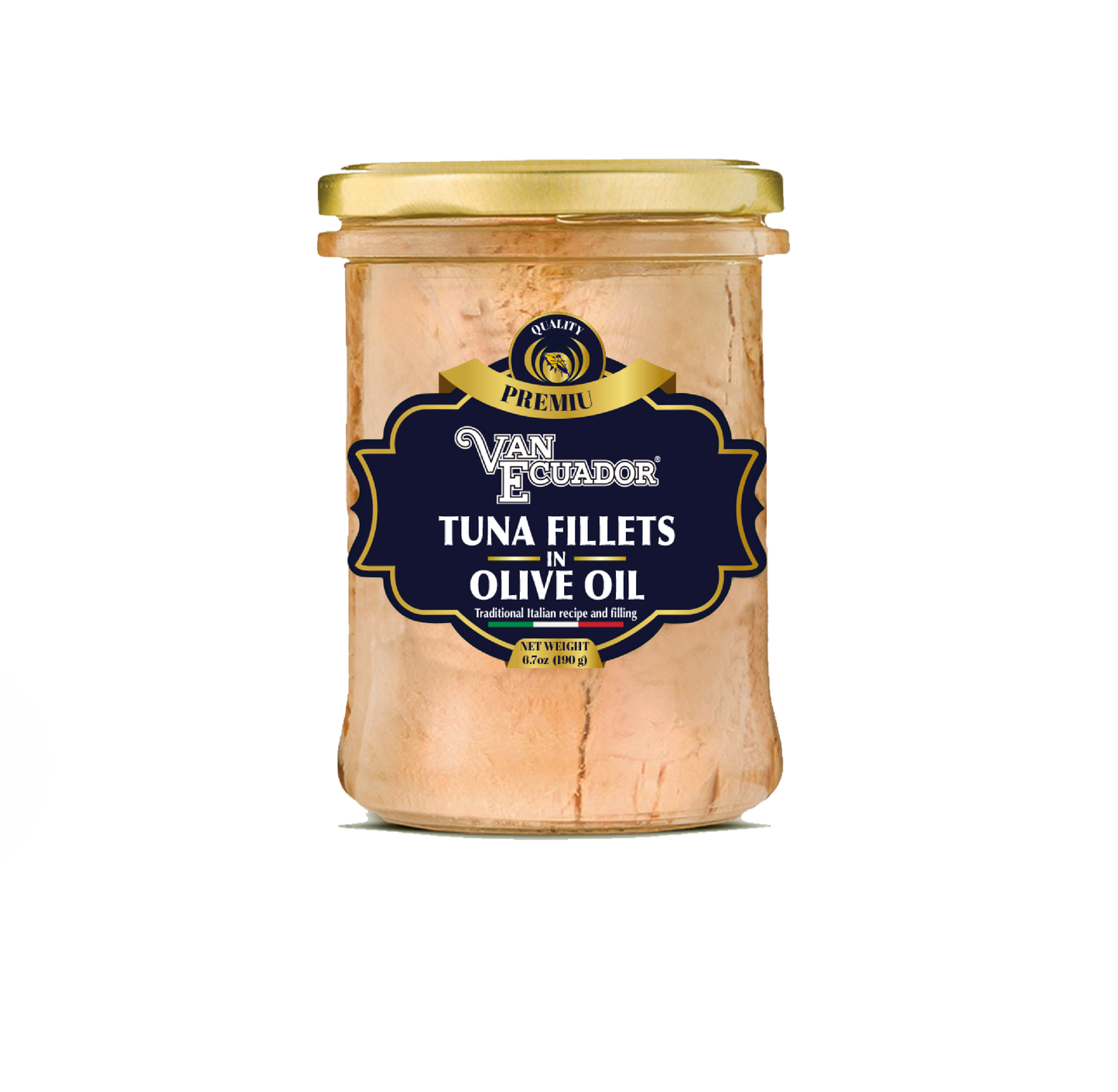 Van Ecuador 6 Jars Premium Tuna Fillets in Olive Oil 6.7oz