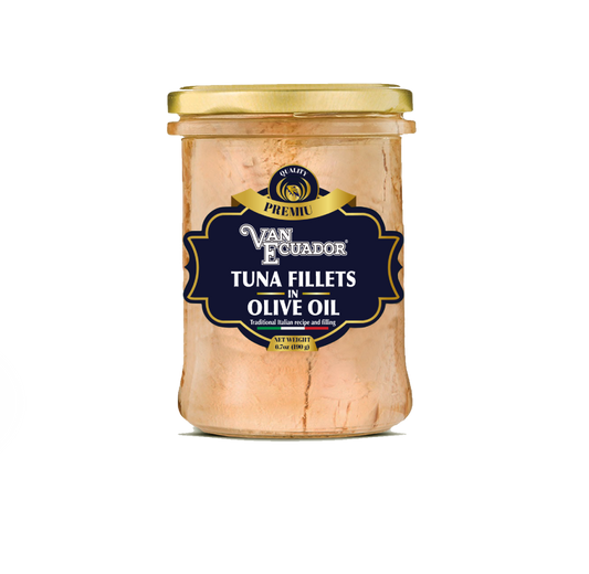 Van Ecuador 6 Jars  - Premium Tuna Fillets in Olive Oil 6.7oz