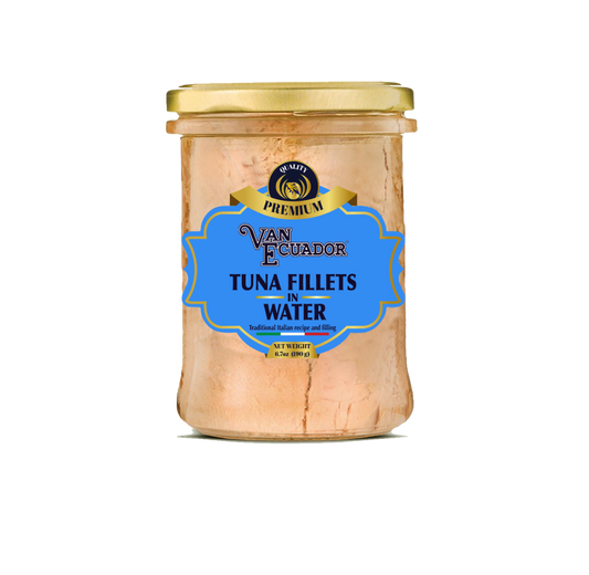 Van Ecuador 6 Jars - Premium Tuna Fillets in Water 6.7oz